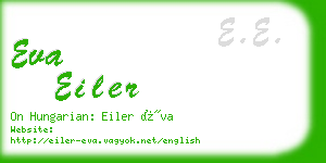 eva eiler business card